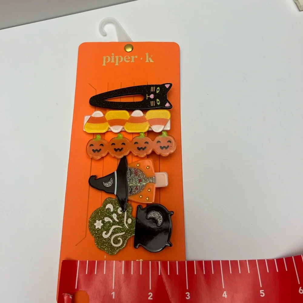 NWT 🧙🎃🐈‍⬛ Piper K Adorable Halloween Hair Claw Clips Set of 5